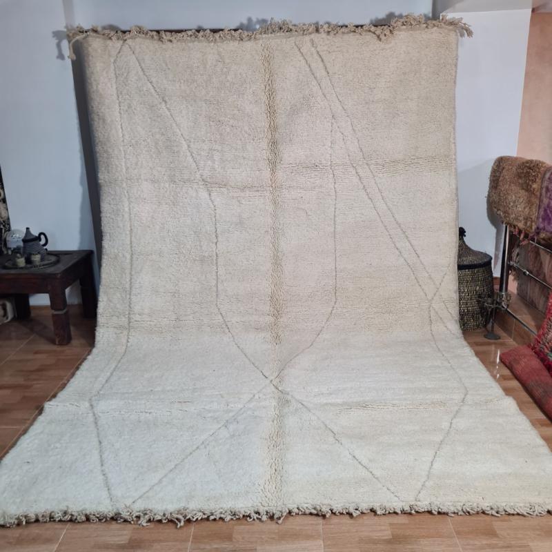 White Izhar Marokkaans handgemaakt tapijt